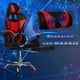 thumbnail image 3 of Silla de escritorio gamer ergonómica Masaje Reclinable Descansapies rojo 6.49 pulg Titano TT-SGRM01, 3 of 7
