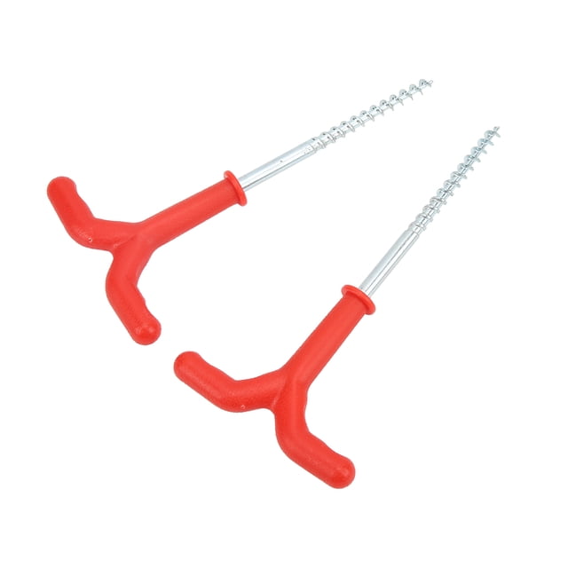 Soporte para caña con rosca en forma de Y, soporte para caña con rosca para pesca en hielo, soporte para ancla de tierra con rosca en forma de Y, soporte para caña con estacas para tienda