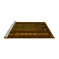 thumbnail image 2 of Ahgly Company Machine Washable Indoor Rectangle Oriental Yellow Modern Area Rugs, 4' x 6', 2 of 4
