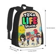 thumbnail image 2 of Toca Life World Travel Laptop Backpack College School Computer Bag Black Casual Schoolbag Work Business Daypack Gift for Men Women College, 2 of 5