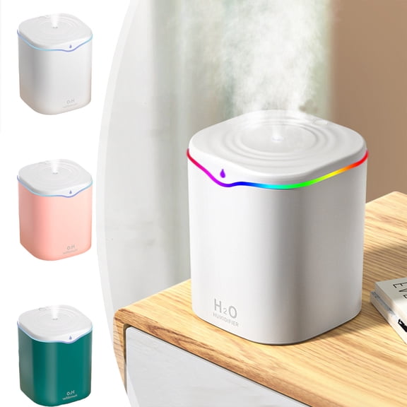 Viflosae Humidifiers for Bedroom Large Room Humidifier USB Humidifier with Colored Light Quiet Cool Mist Humidifier for Bedroom and Office Plants Easy To Clean