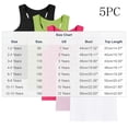 thumbnail image 2 of qucoqpe 5-Pack Toddler Girls Basic Racerback Tank Tops Lightweight Versatile Solid Comfy Sleeveless Breathable Athletic Undershirts 5PC for 1-13 Years Kids, 2 of 7