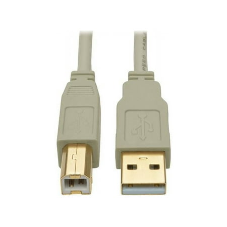 Tripp Lite 6 ft. USB 2.0 Hi-Speed A/B Cable (M/M), 28/24 AWG, 480 Mbps, Beige, 6' (U022-006-BE)
