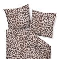 thumbnail image 2 of Janine Juego de cama de 2 piezas - MODERN ART S, satén Mako, algodón mercerizado, estampado leopardo Marrón 135x200cm, 2 of 4