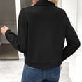 thumbnail image 5 of Gamivast Faux Suede Jacket for Women Lapel Collar Crop Shacket Button Down Long Sleeve Fall Winter Outerwear, 5 of 8