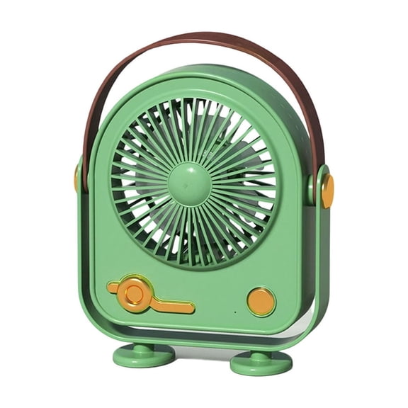 Upgraded Desktop Fan – Portable Handheld Carry Fan, Rechargeable Cooling Fan for Home Office Outdoor, 3 Speeds Lightweight Gift(MulticolorGreen)
