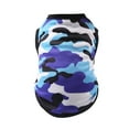 thumbnail image 2 of Walbest Dog Camouflage Print Vest Puppy Kitten Shirt Vest Pet T-Shirt Pet Clothing Small Dog Boy Girl Breathable Sleeveless Pet Vest (Blue, M), 2 of 7