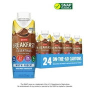 Carnation Breakfast Essentials Ready to Drink with Fiber, Rich Milk Chocolate, 8 FL OZ Carton (Pack of 24)