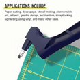 thumbnail image 4 of Gyro Cut Craft Tools Stainless Steel Gyro Cutter 360-degree Paper Knife Gyro-cut Safety Cutter Art Cutting Tool, 4 of 5