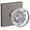 Silver, variant on Schlage Custom Hobson Hall-Closet and Bed-Bath Glass Knob with Collins Trim
