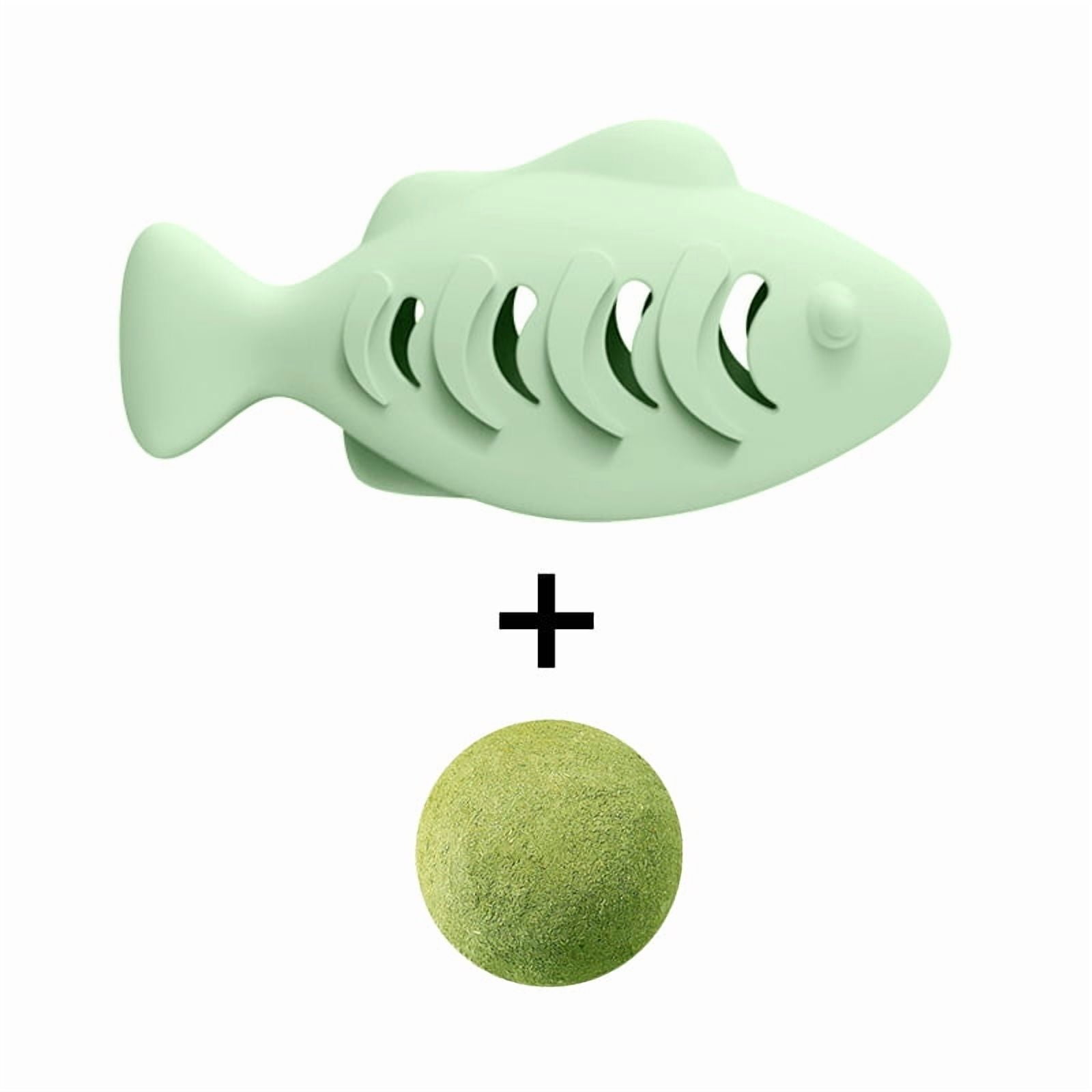 Catnip bite-resistant molar stick, creative fish toy for funny cats and pets, food-grade silicone, high temperature resistance and easy to clean.