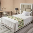 thumbnail image 1 of Vegetables Bed Runner, Continuous Pattern with Detailed Colored Drawn Delicious Natural Healthy Food, Decorative Accent Bedding Scarf for Hotels Homes and Guestrooms, Twin, Multicolor, by Ambesonne, 1 of 2