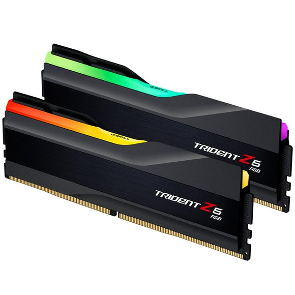 G.SKILL Trident Z5 Série RGB (intel xmp 3.0) ddr5 ram 32 Go (2x16GB) 6000MT/s Cl36-36-96 1.35V Mémoire d'Ordinateur de Bureau UDIMM - Noir Mat (F5-6000J36F16GA2-TZ5RK)