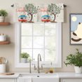 thumbnail image 2 of Kitchen Cafe Valance Curtain for Small Windows,Summer Camping RV Green Leaves Rod Pocket Short Valances,42x12in, 2 of 9
