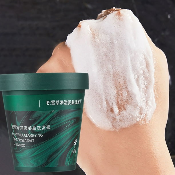 Exfoliante purificante con centella asiática, champú exfoliante, control de grasa capilar, exfoliante para el cuero cabelludo