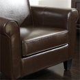 thumbnail image 4 of Noble House Freemont Leather Club Chair in Brown, 4 of 7