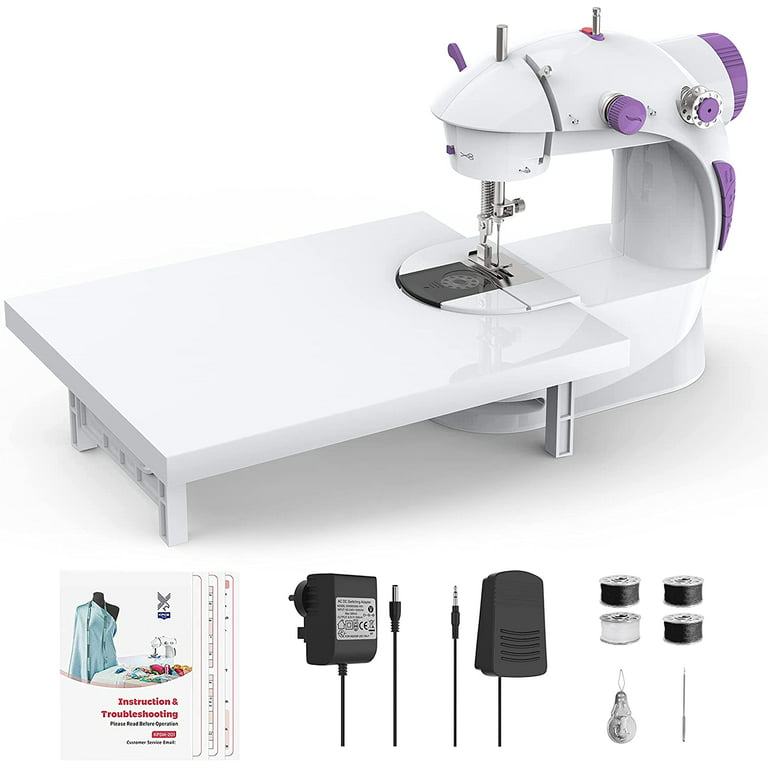 KPCB Mini Sewing Machine with Sewing Kit and Extension Table for