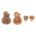 thumbnail image 1 of EeaseCA 1 Set Wooden Guitar Pick Box Guitar Pick Organization Box with Plectrums, 1 of 7