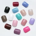 thumbnail image 6 of 576pcs Short Press on Nails Round Square Fake Nails Full Cover Glossy Gel Press on Nails Short Artificial Fingernail False Acrylic Presson Tips 24 Colors for Girls Women, 6 of 10