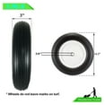 thumbnail image 2 of 14.5 inch Flat-Free Wheelbarrow Tire - 5/8 Bearing, 3” Hub - Universal Replacement Wheel for Carts, Wagons, Yard Equipment, 2 of 5