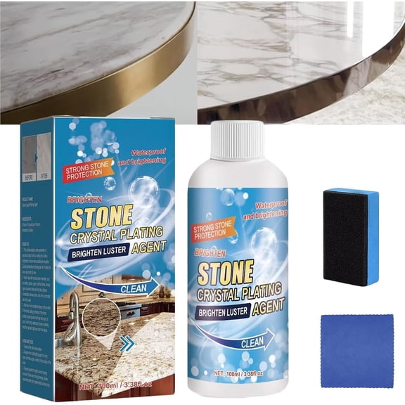 Pakyozj Stone Stain Remover, Stone Crystal Plating Agent, Granite Quartz Countertop Stain Remover, Marble Stain Remover, Stone Polishing and Coating Agent