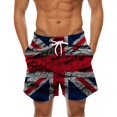 thumbnail image 1 of Aayomet Mens Big and Tall Swim Trunks Buckle Lapel Shorts (Red, L), 1 of 3
