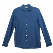 Piacenza Men's Blue Camicia Polo Casual Button-Down Shirt - S