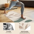thumbnail image 4 of Brown Boho Plant Pattern Hot Yoga Mat Towel Non Slip for Hot Yoga - Quick-Drying Yoga Mat Cover with 4 Corner Pockets with Travel Bag - Hot Yoga Towel Non Slip Grip Moisture Wicking Sweat 70"x26", 4 of 6