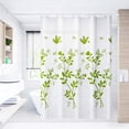 thumbnail image 4 of Thick Waterproof Plastic Shower Curtain, Mildew Resistant Bathroom Curtain, Privacy Screen Divider for Shower Room, Toilet, Bedroom, Wet Dry Separation & Decorative Bath Curtain, 71*31in, Green, 4 of 6