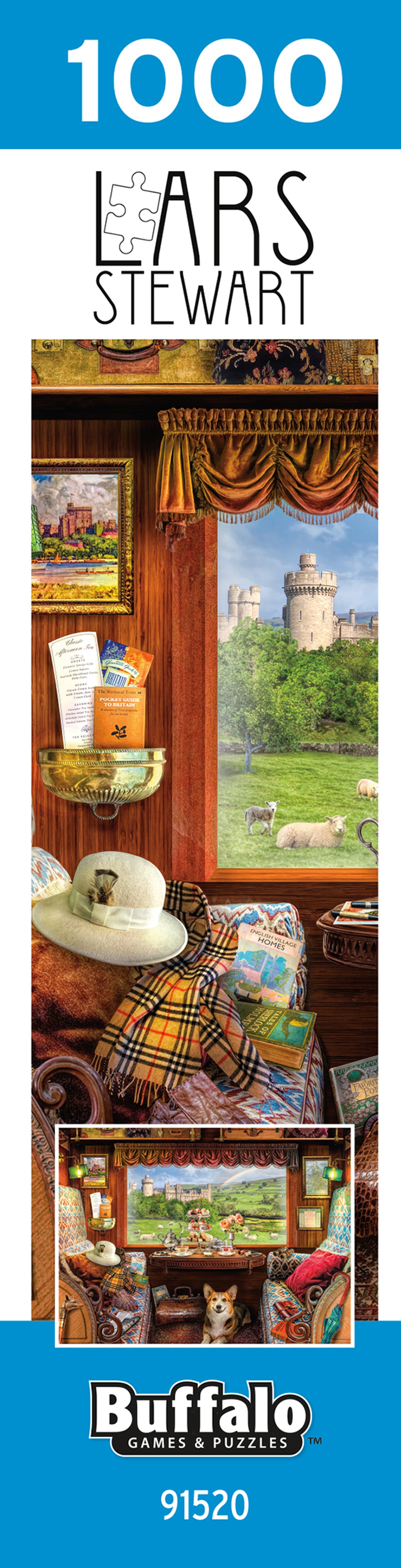 Buffalo Games Lars Stewart England Train View 1000-Piece Interlocking Jigsaw Puzzle for Adults Ages 14+
