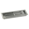 American Fire Glass 24 x 8 in. Stainless Steel Rectangular Drop-In Fire Pit Pan