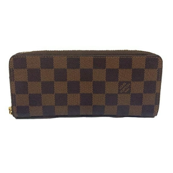 Pre-Owned LOUIS VUITTON Portefeuille Clemence Damier Round Zipper N41626 Louis Vuitton Rose Ballerine Long Wallet LV (Good)