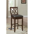 thumbnail image 2 of American Heritage Hadley 26" Leather Swivel Counter Stool in Sable, 2 of 6