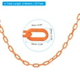 thumbnail image 2 of Unique Bargains 0.2' Diameter 20Ft Length Plastic Chain Barrier, Safety Link Chain Stanchion for Crowd Control, Orange, 2 of 6