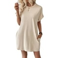 thumbnail image 3 of Womens Summer Dresses Fashion 2025 Short Sleeve Spring Mini Dress Casual Beach Vacation Clothes Dresses XXL, 3 of 9