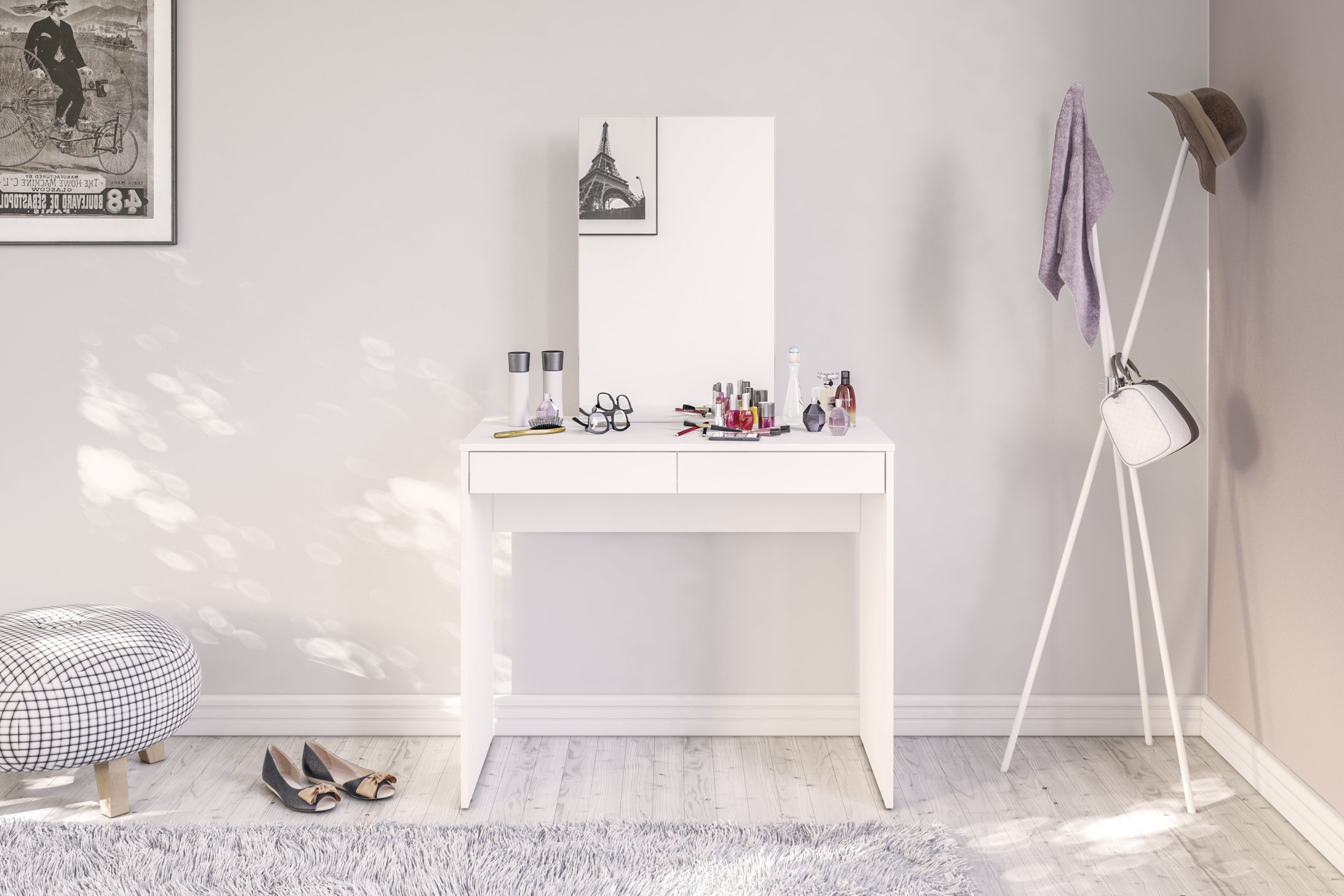 Polifurniture Conquista Vanity With Mirror White