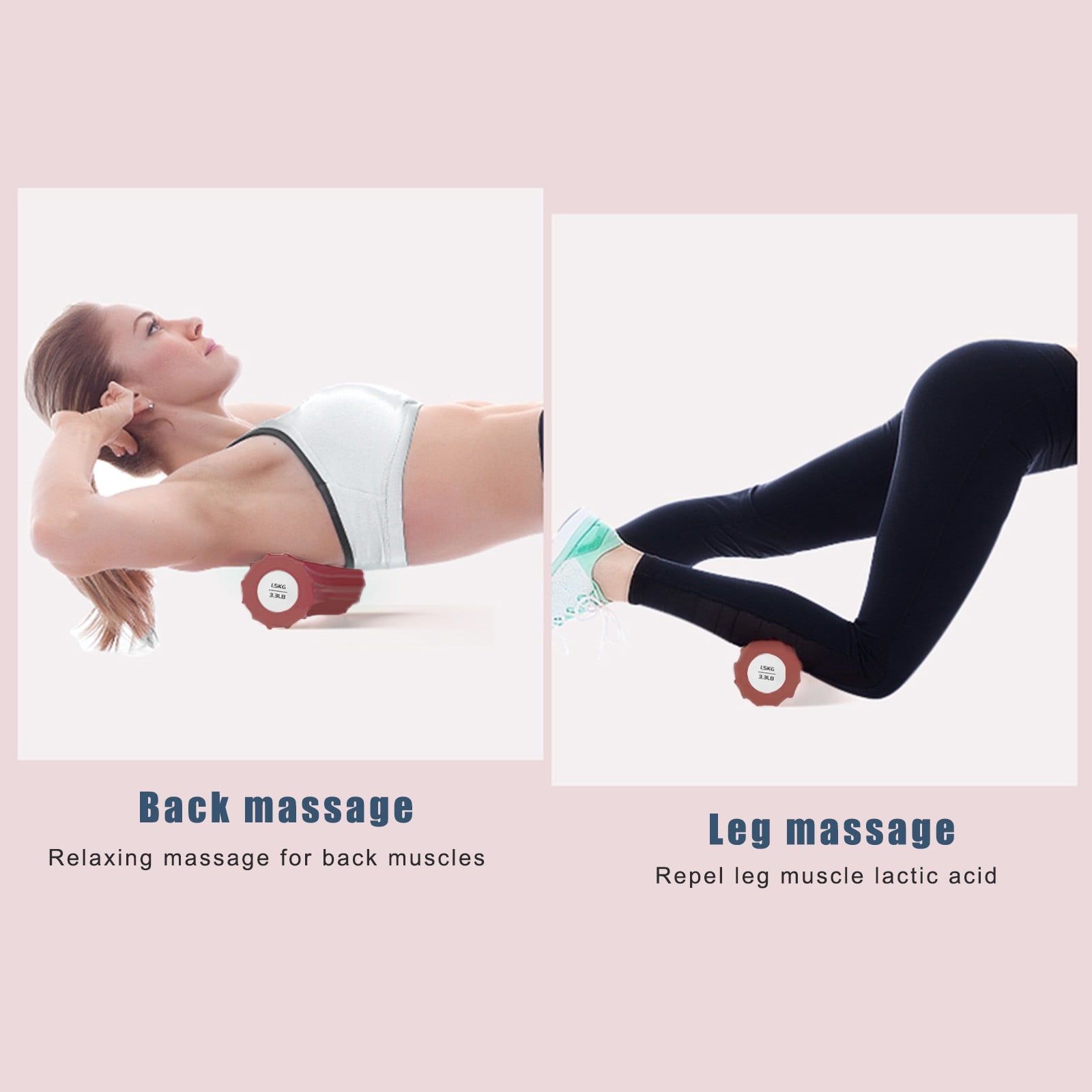 Guzom Exercise & Fitness- Yoga Foam Roller Dumbbell 1 5Kg 2 Piece Set Of Home Exercise Fitness Equipment