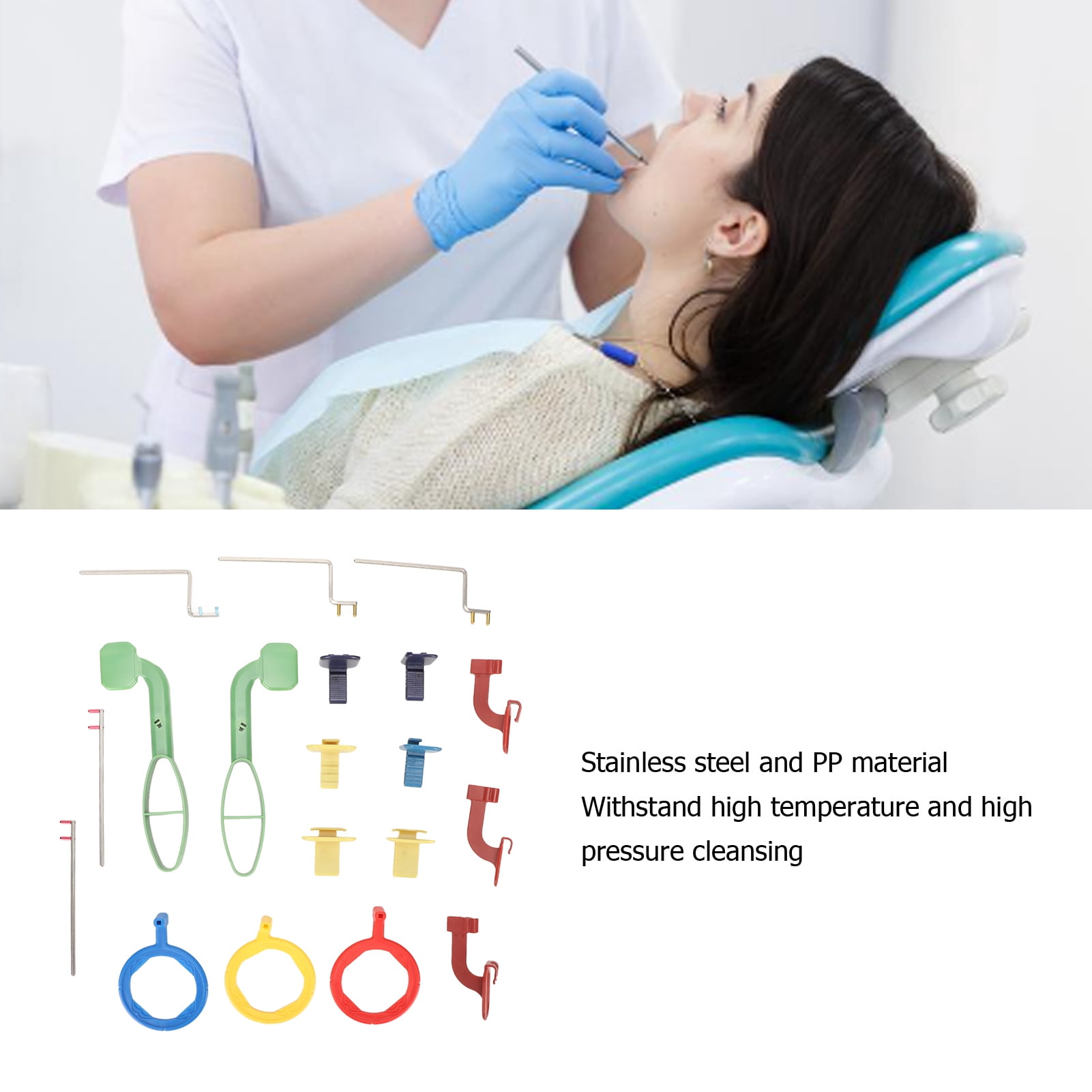 Teeth X Ray Film Positioner Stainless Steel Heat Resistant Oral Film Position System for All Teeth