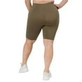 thumbnail image 3 of Women's My Kind of Look Peach Skin Biker Shorts, Olive, L/XL, 3 of 5