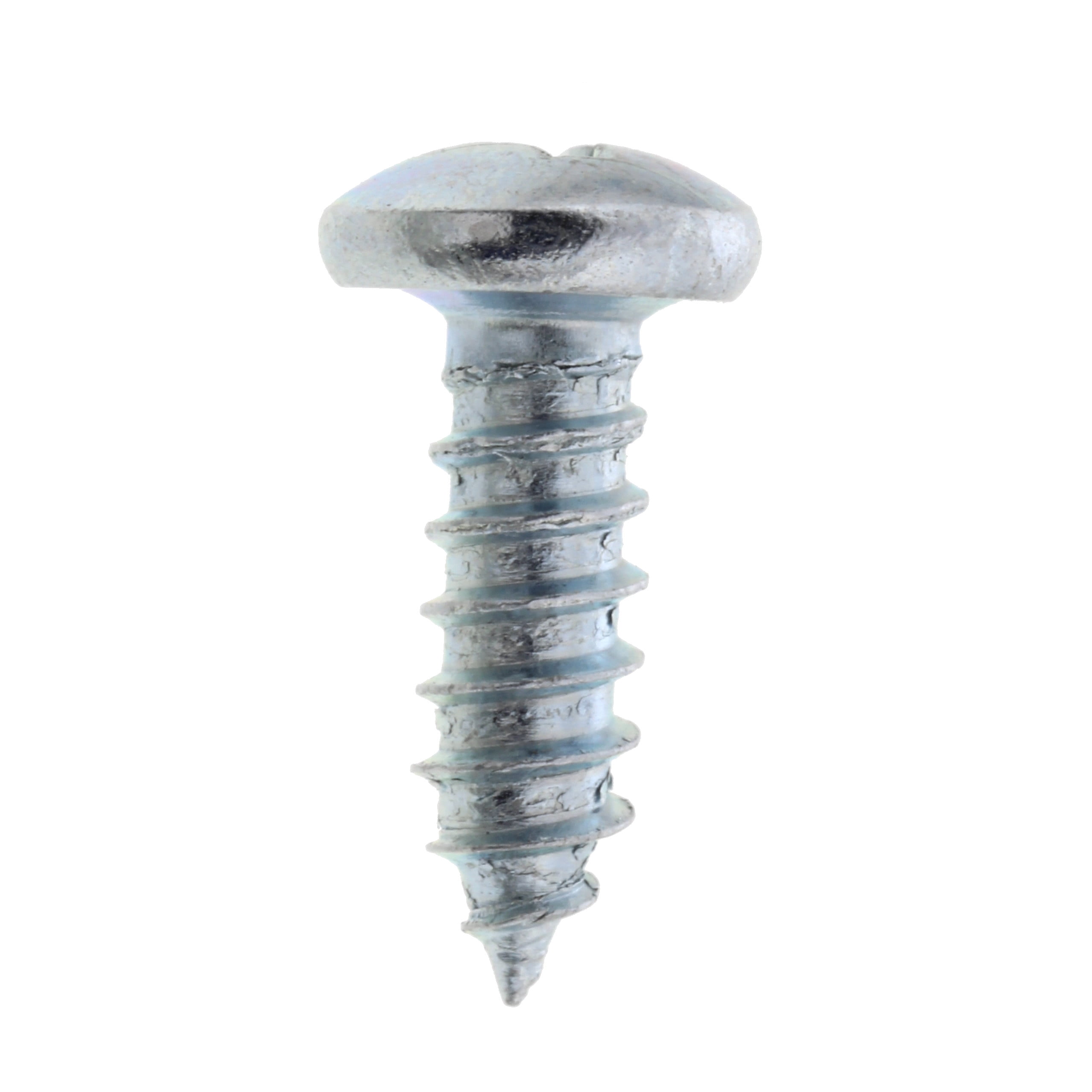 Package of 100 #12 x 1 3/4 in Zinc-Plated Case Hardened Steel Sheet Metal Screw with Pan Head Type Package of 100 #12 x 1 3/4 in Zinc-Plated Case Hardened Steel Sheet Metal Screw with Pan Head Type