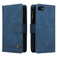 thumbnail image 3 of Case for iPhone SE 2022/8/7 Cover Zipper Pocket Wallet Case Magnetic Protective - Blue, 3 of 5