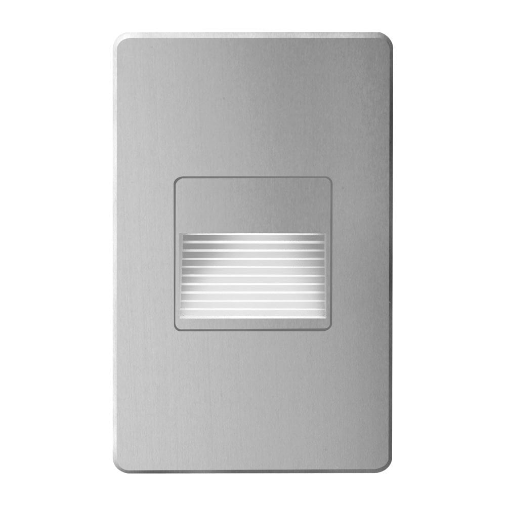 Brushed Alum Rectangle In/Out 3W LED Wal