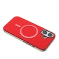 thumbnail image 3 of Allytechgroup iPhone 16 Case with Magnetic Ring, Compatible with Magsafe Slim Back Cover Flannel Inner Lining Shockproof Protective Phone Case for Apple iPhone 16, Red, 3 of 6