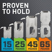 3M CLAW 25 lb. Drywall Picture Hanger with Spot Marker, Gray, Heavyweight Hanging Solution for Room Decor and Office Decor, Including Mirrors or Framed Art, 4 Wall Hangers, 4 Spot Markers