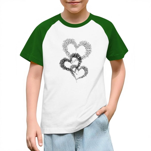 Blusas y camisas de manga corta con cuello redondo para niños y niñas, blusa de manga corta con estampado de cuello redondo
