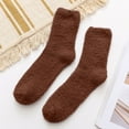 thumbnail image 4 of FADAACAI Moisturizing Socks Summer Socks Men Running Socks Men Ankle Socks Men Women Fuzzy Slipper Socks Warm Soft Winter Plush Sleeping Socks Coffee, 4 of 6