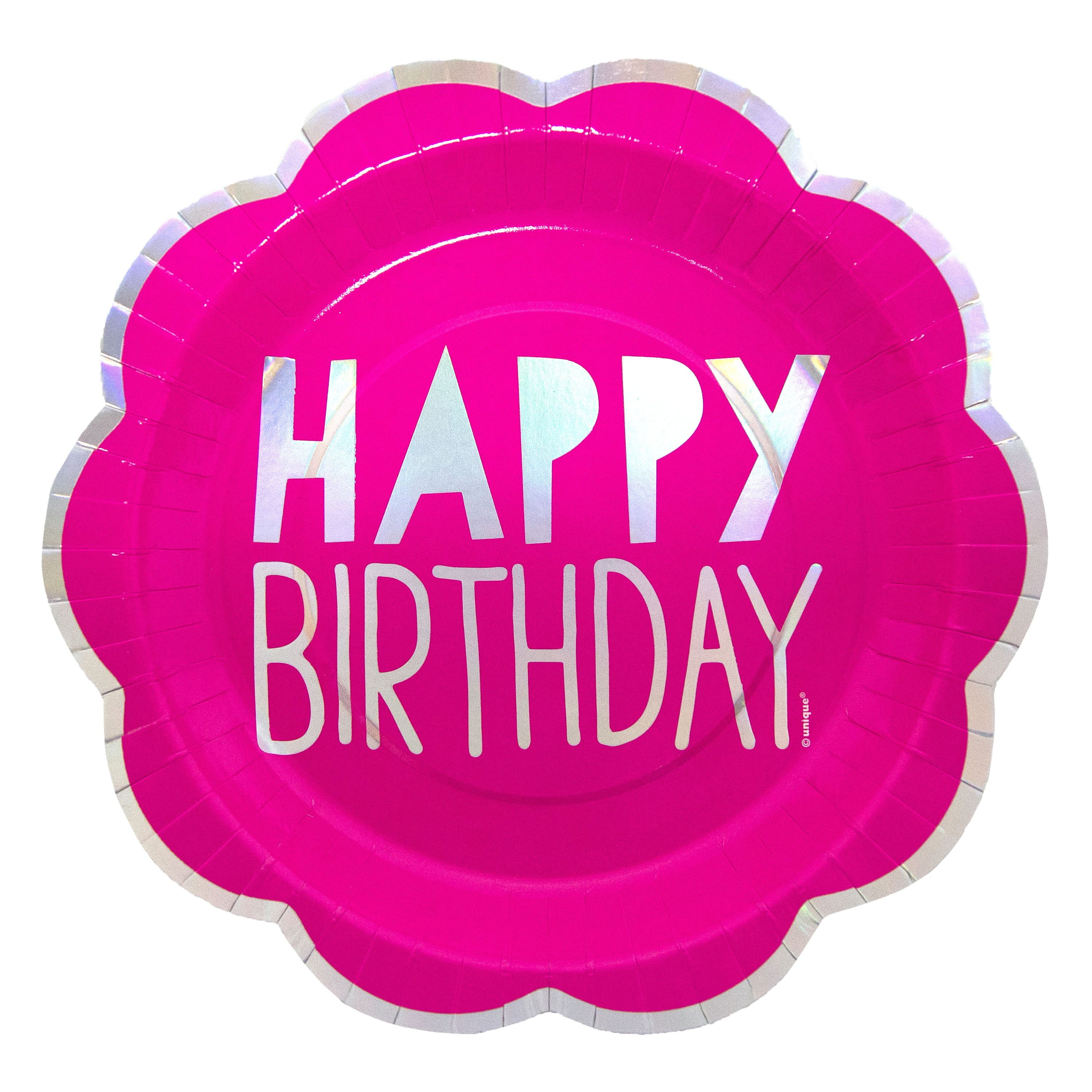 happy birthday paper plates