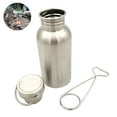 thumbnail image 2 of Stainless Camping Bottle Stainless Steel Bottle with Pothook Smooth Stainless Water Bottle Large Boiling Water Bottle Heat Resistant Boiling Drinking Bottle for Outdoor, 2 of 8