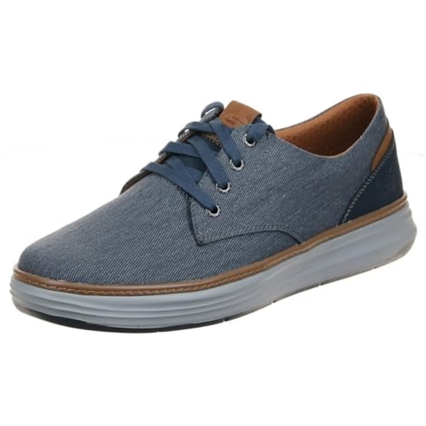 Zapato Skechers Ederson Moreno Canvas Oxford para hombre, color azul, talla 10