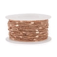 thumbnail image 3 of 1roll Ion Plating(IP) 304 Stainless Steel Figaro Chains with Spool Soldered Rose golden Link: 2~5.2x1.4x0.9mm about 32.8 Feet(10m)/roll, 3 of 4